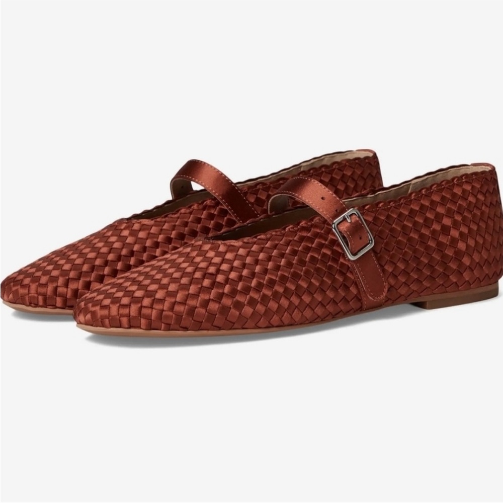 Steve Madden Woven Brown Mary Jane Flats Size 7